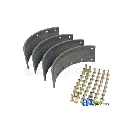 A & I Products Brake Lining w/Rivets 8" x4" x4" A-K262704